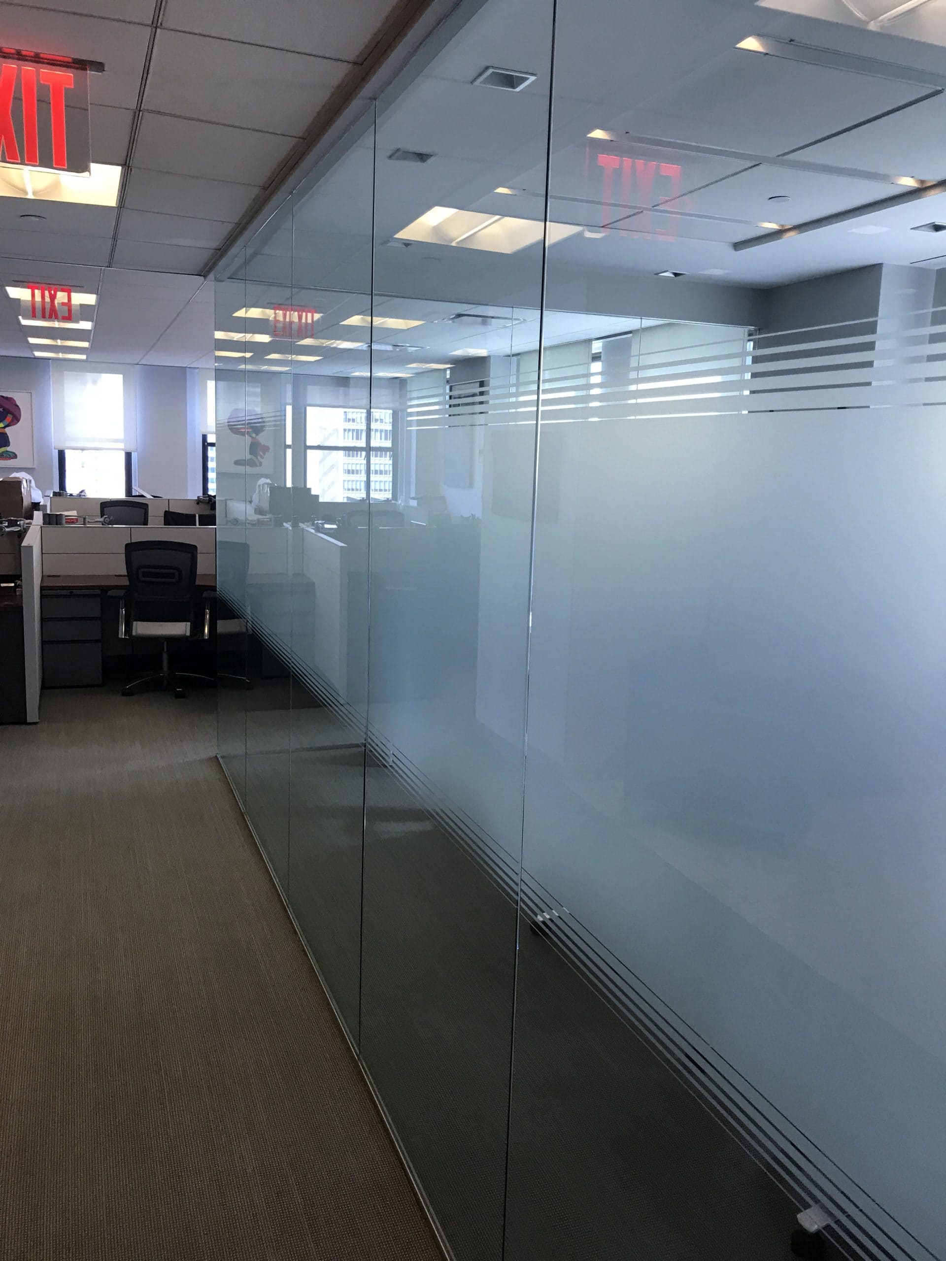 decorative and privacy window film office