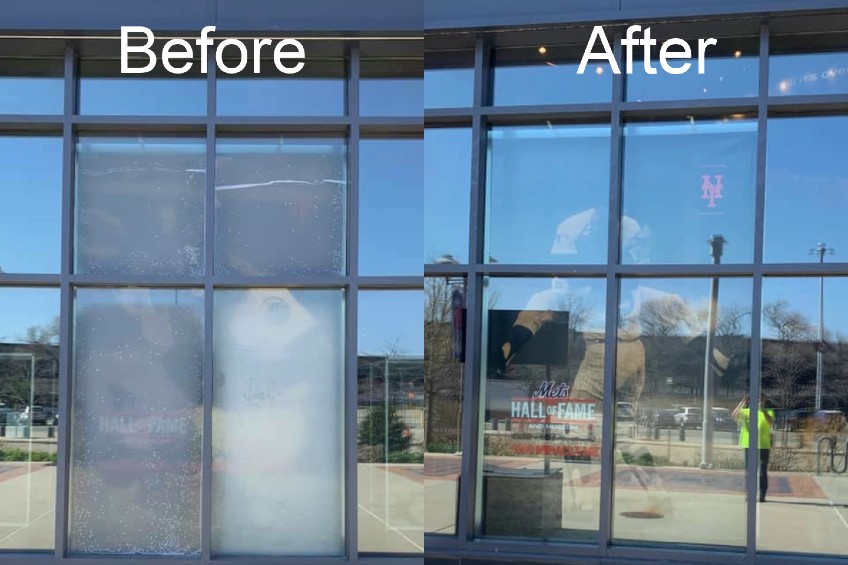 window film installation at citi stadium